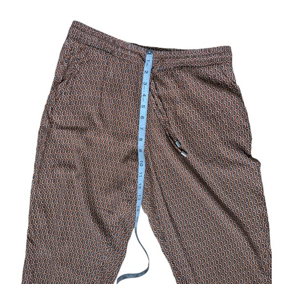 Yessica Rust Patterned Cuffed Flowy Pants Women Size Small - Picture 5 of 7